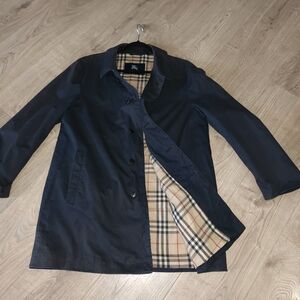 Burberry London Trench Coat Stainless Steel Collar Long Lenght